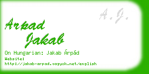 arpad jakab business card
